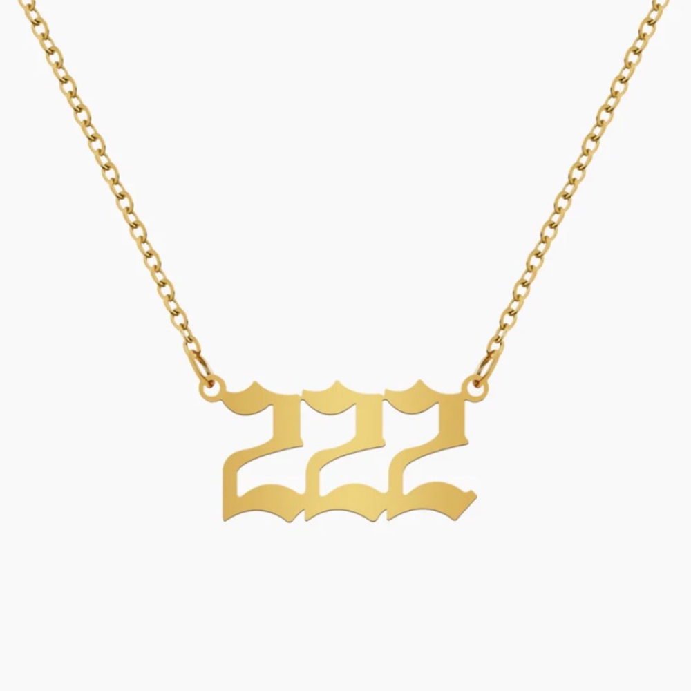 BRAND NEW ANGEL NUMBER 222 NECKLACE
